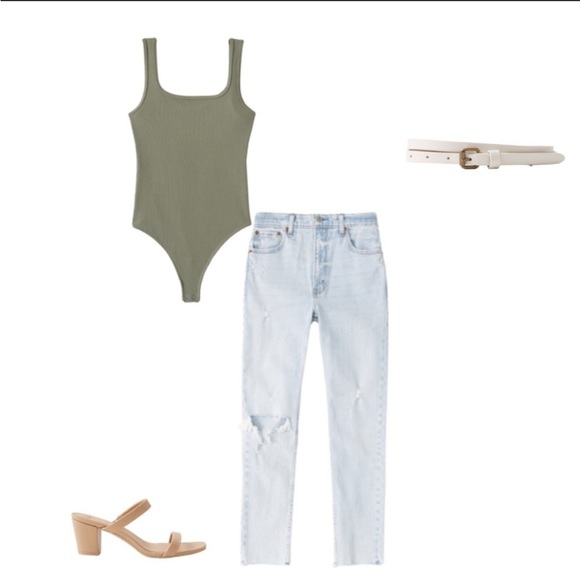 Abercrombie 90’s seamless ribbed tank bodysuit - Picture 2 of 6